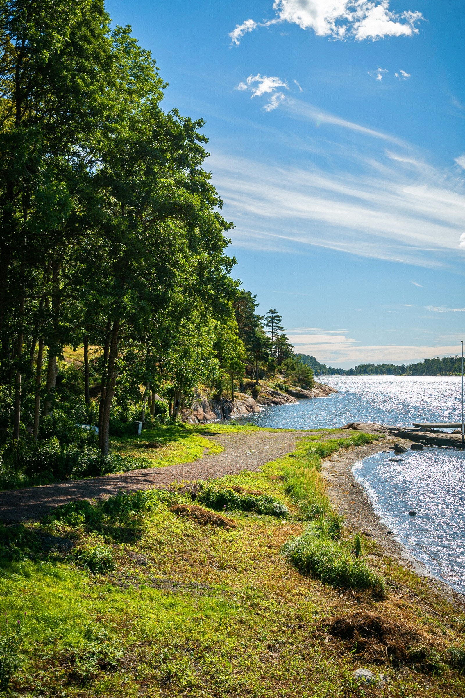 Nydelig strand ved siden av bryggeannlegget Galleribilde