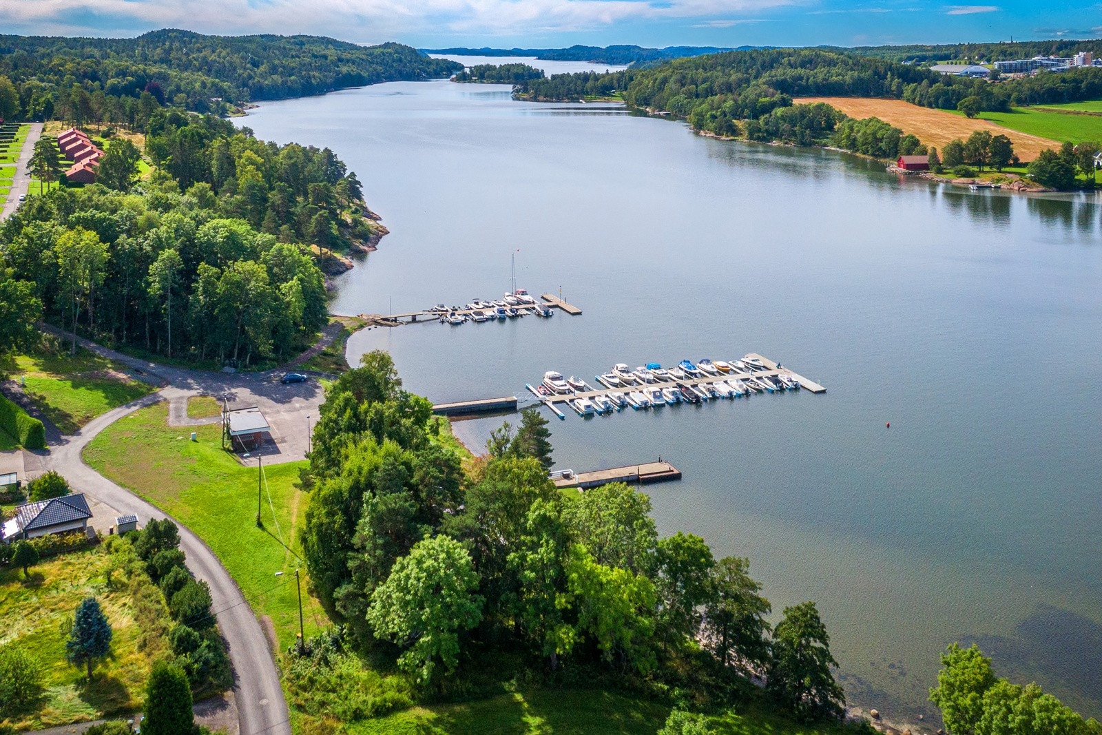 Oversiktsbilde av bryggeanlegget Galleribilde