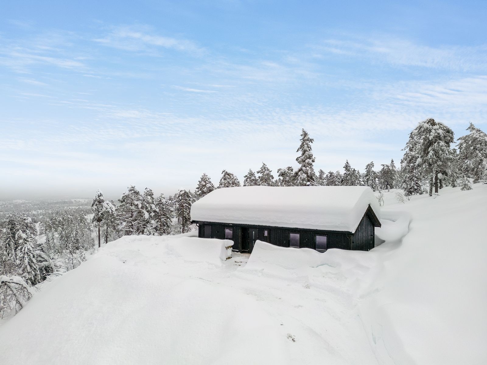 Vinterbilde fasade Galleribilde