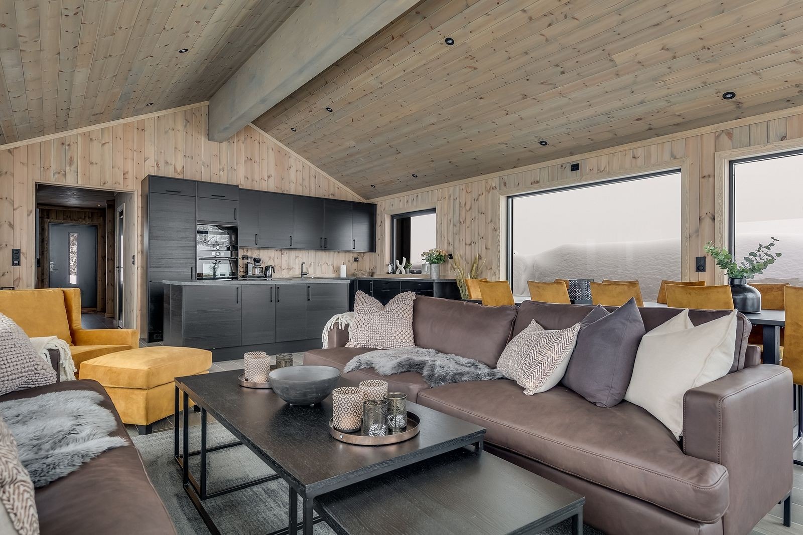 Stue/kjøkken vinter Galleribilde