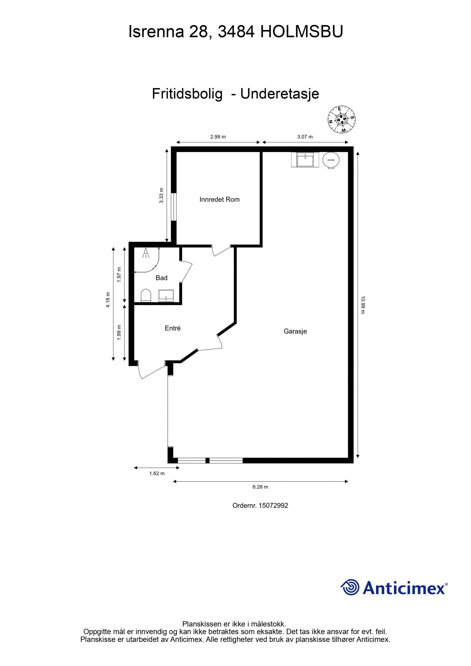 Plantegning underetasje. Galleribilde