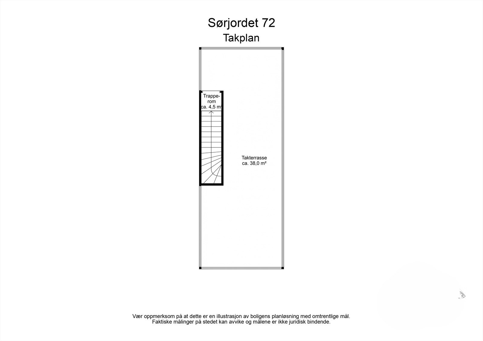 Plantegning - Takterrasse Galleribilde