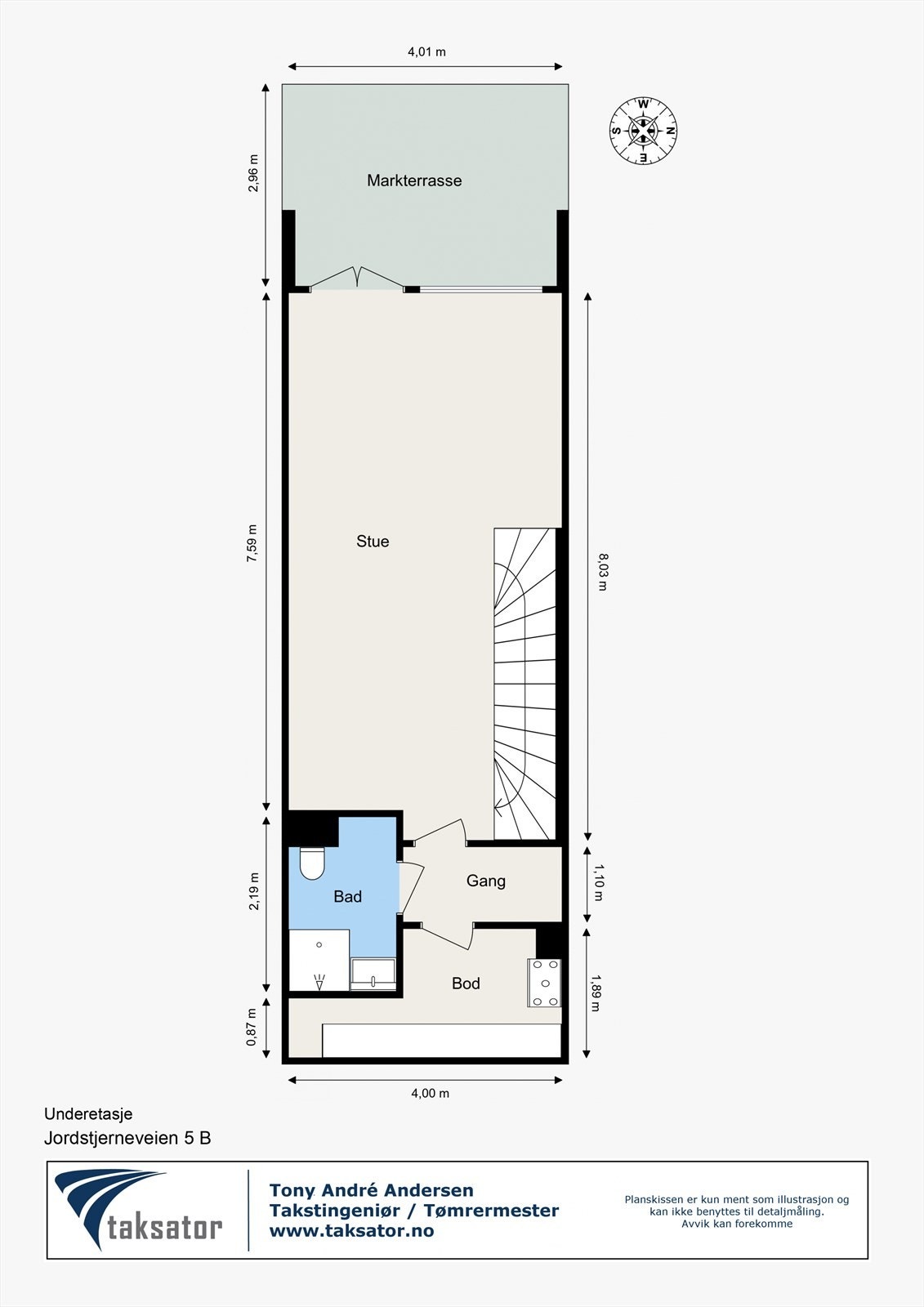 Plantegning underetasje Galleribilde