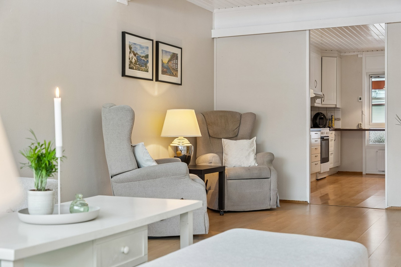 Her har man mulighet for både sofakrok, og godstolkroken. Galleribilde