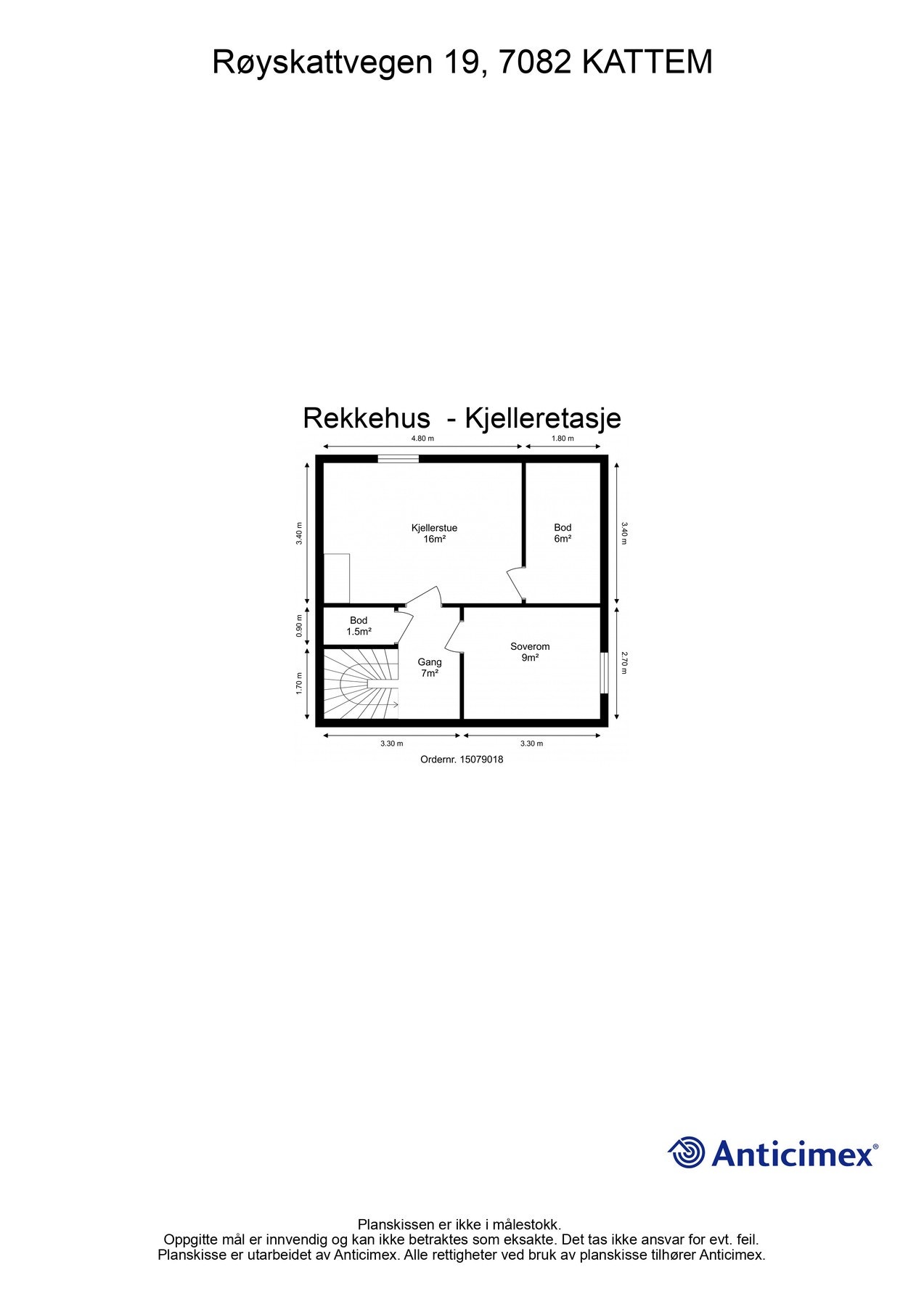 Planskisse kjelleretasje. Galleribilde