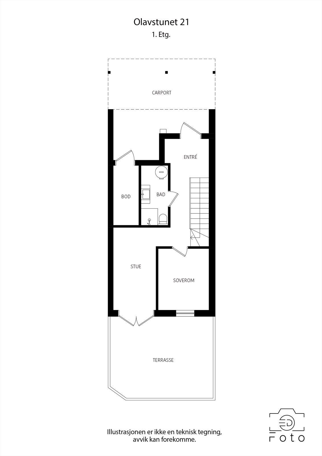 Plantegning 1. etg Galleribilde