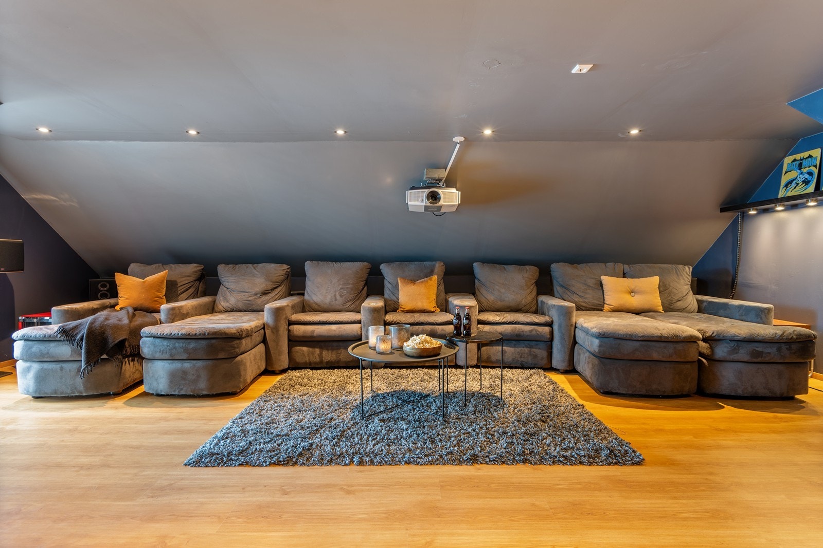 Kinorom over dobbel garasje del 1, varmepumpe Galleribilde