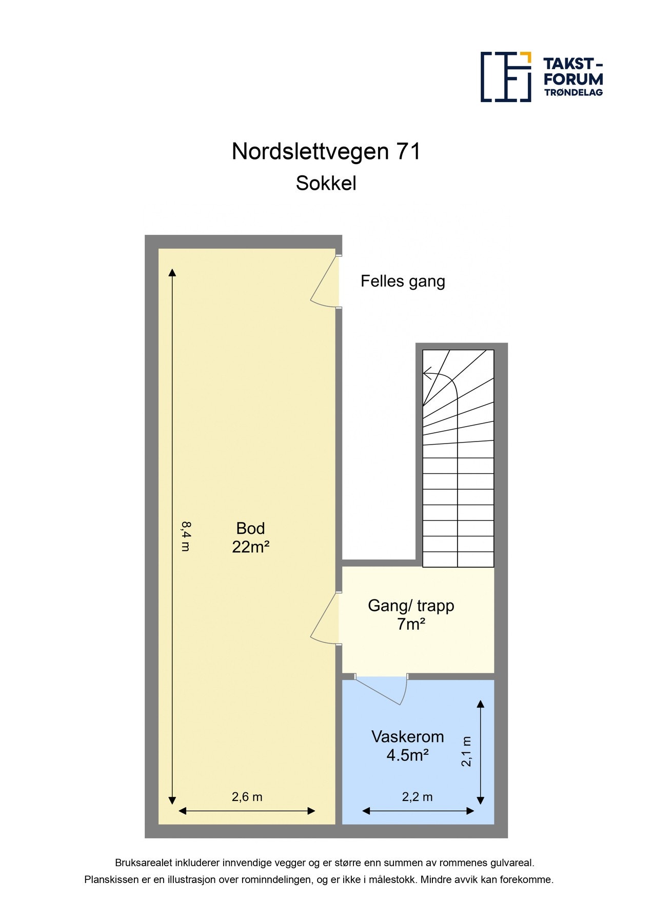Planskisse kjeller Galleribilde