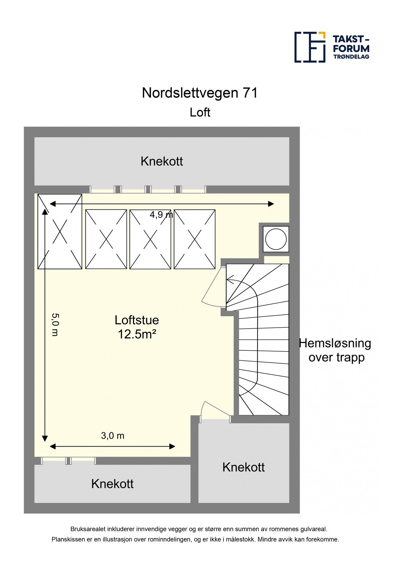 Planskisse loft Galleribilde