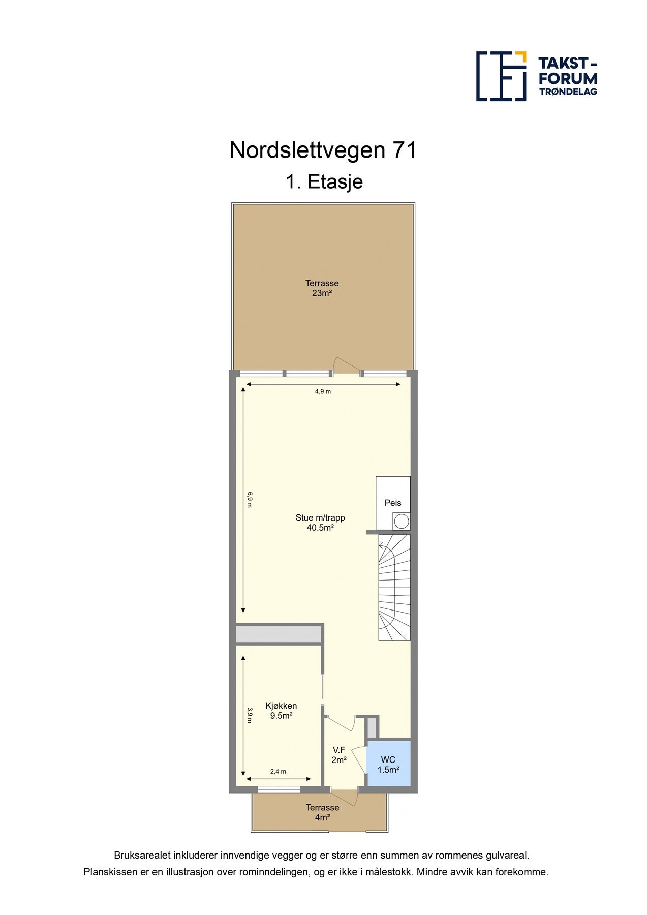 Planskisse 1. etasje Galleribilde