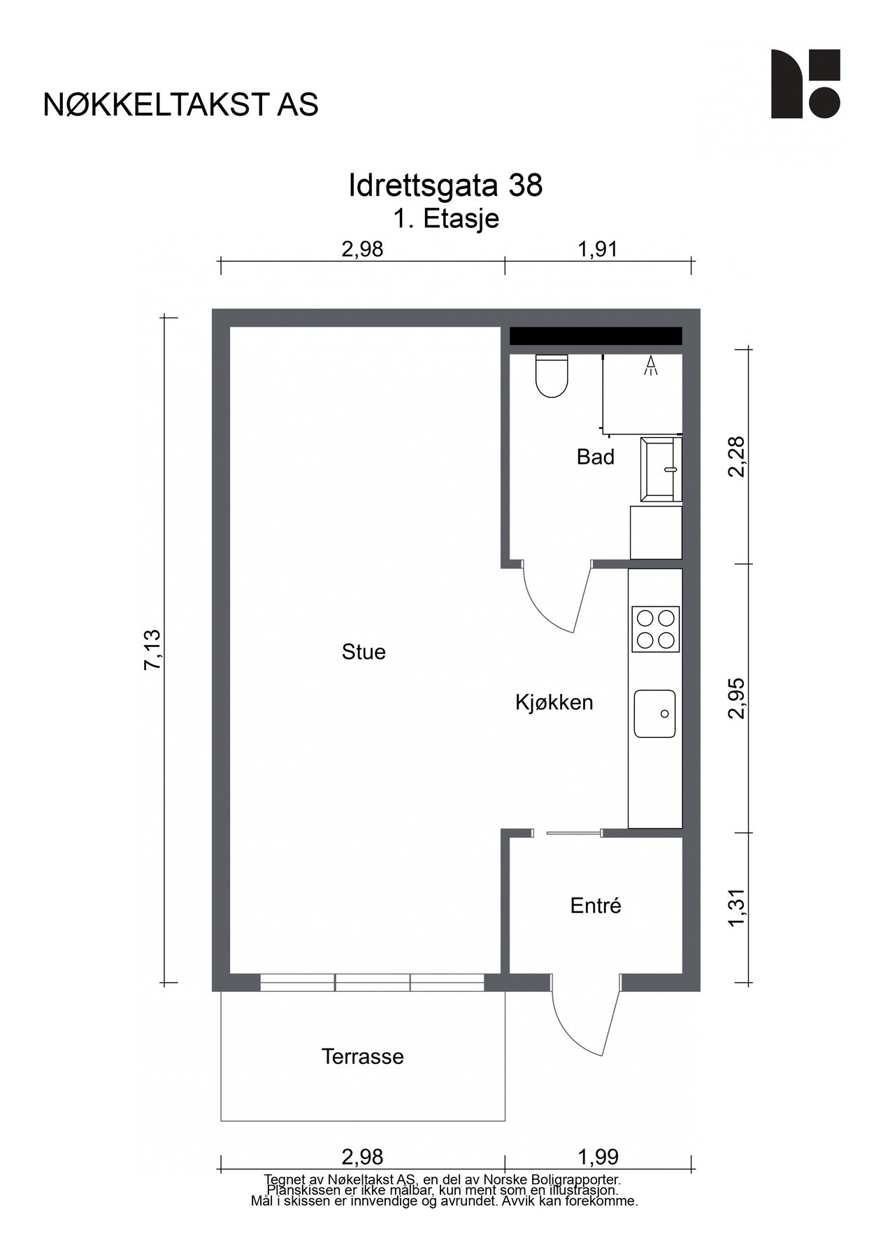 Vi starter med planskissen slik at du får orientert deg litt. Galleribilde