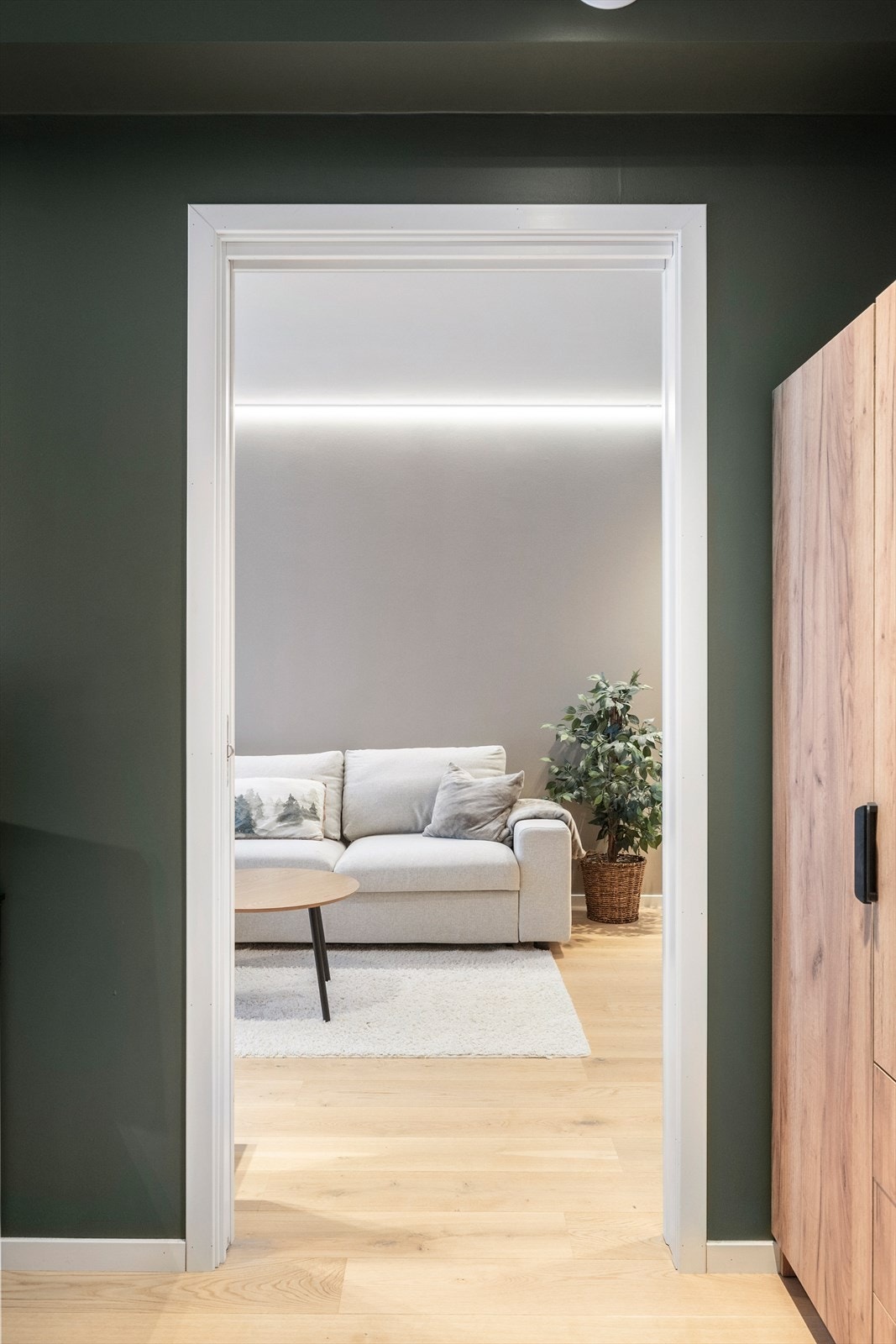 Fra stuen kommer du inn i soverommet Galleribilde