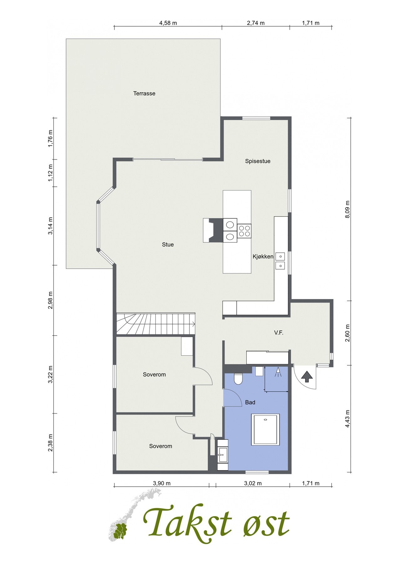 Plantegning 1. etasje. Galleribilde