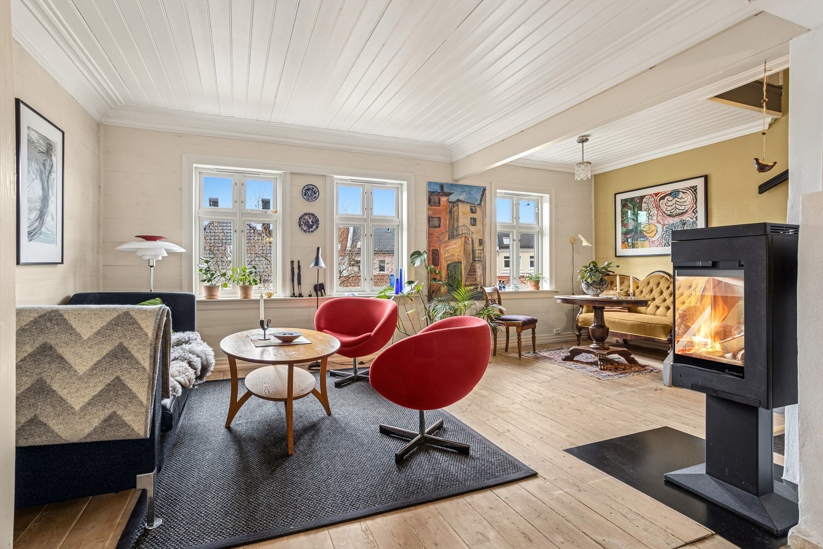 Huset er pusset opp med å ivareta det historiske preget. Galleribilde