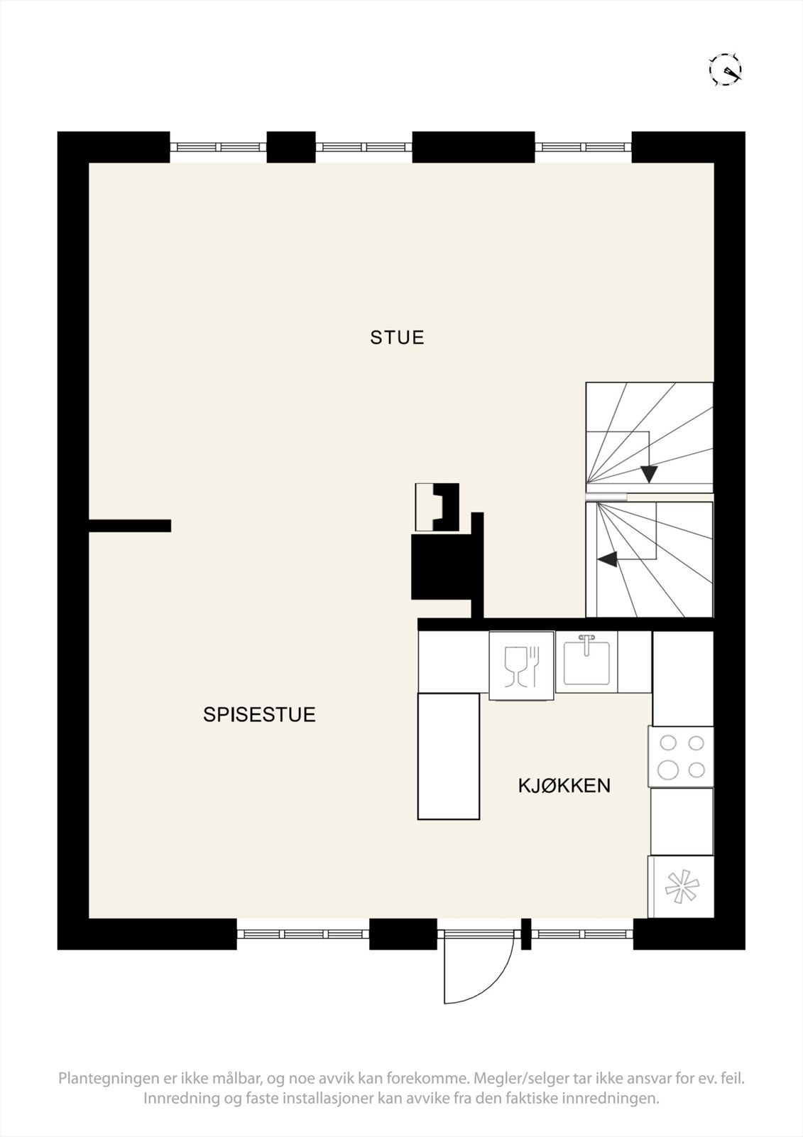 Plantegning 1. Etg - Ladegårdsgaten 39E. Galleribilde