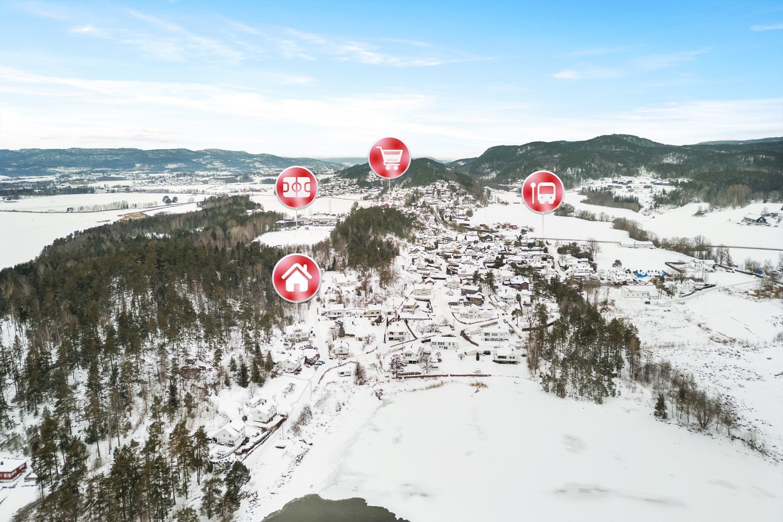 Området er barnevennlig, solrikt og rolig med gangavstand til barnehager, skoler, idrettsanlegg og butikker. Galleribilde