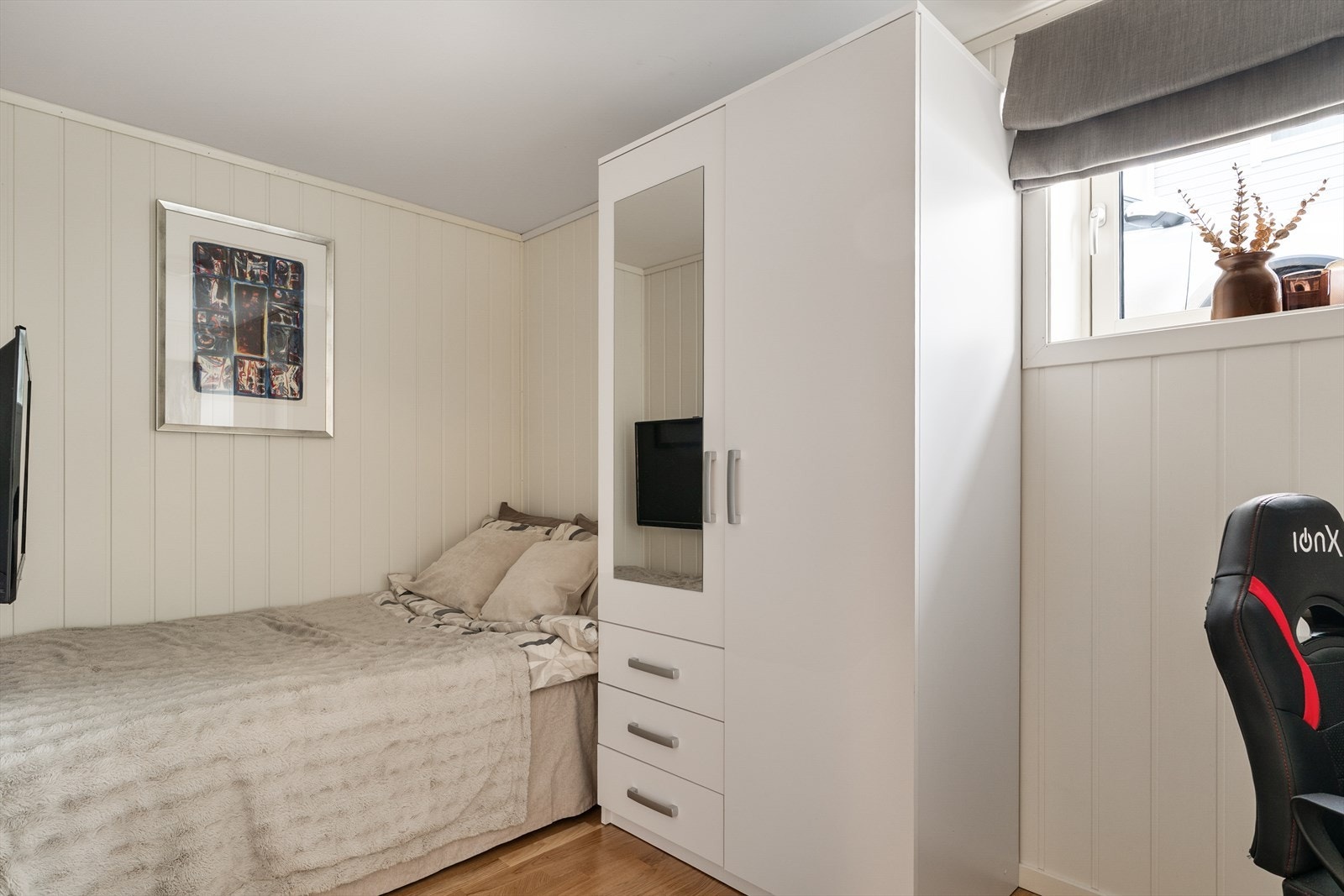 Bod som er innredet som soverom er på 7 kvm. Galleribilde