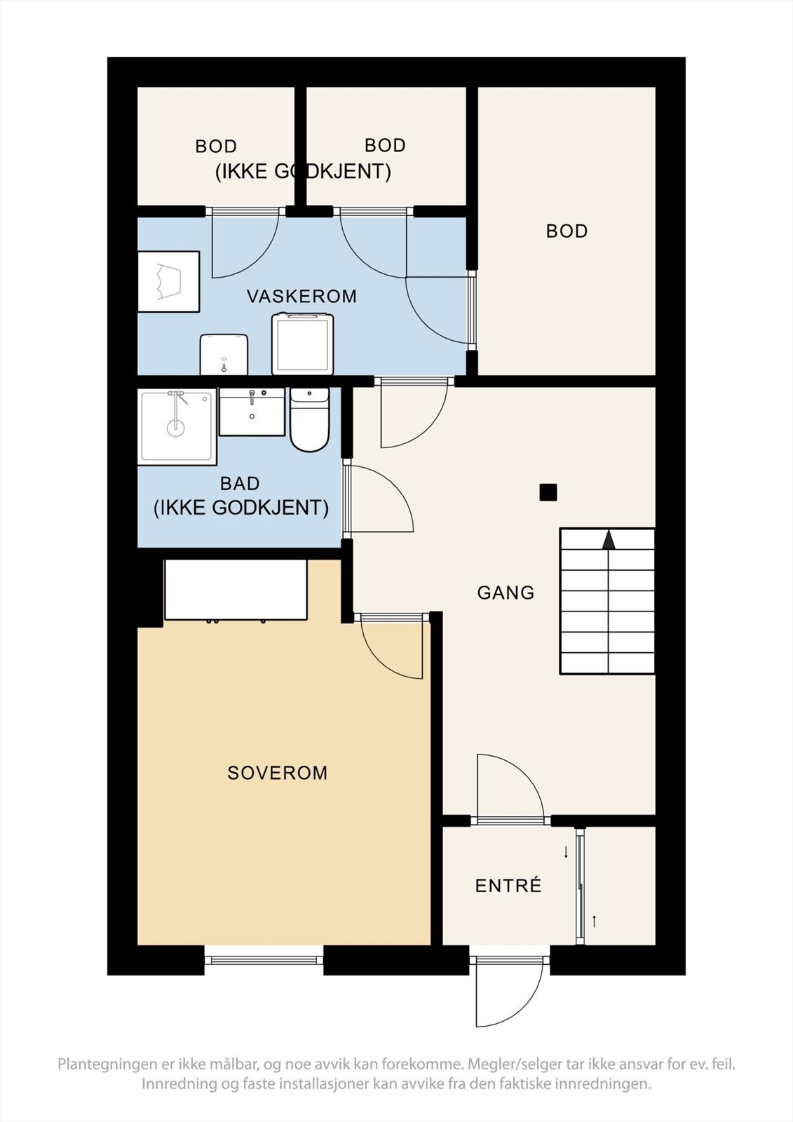 Plantegning u. etasje. Galleribilde