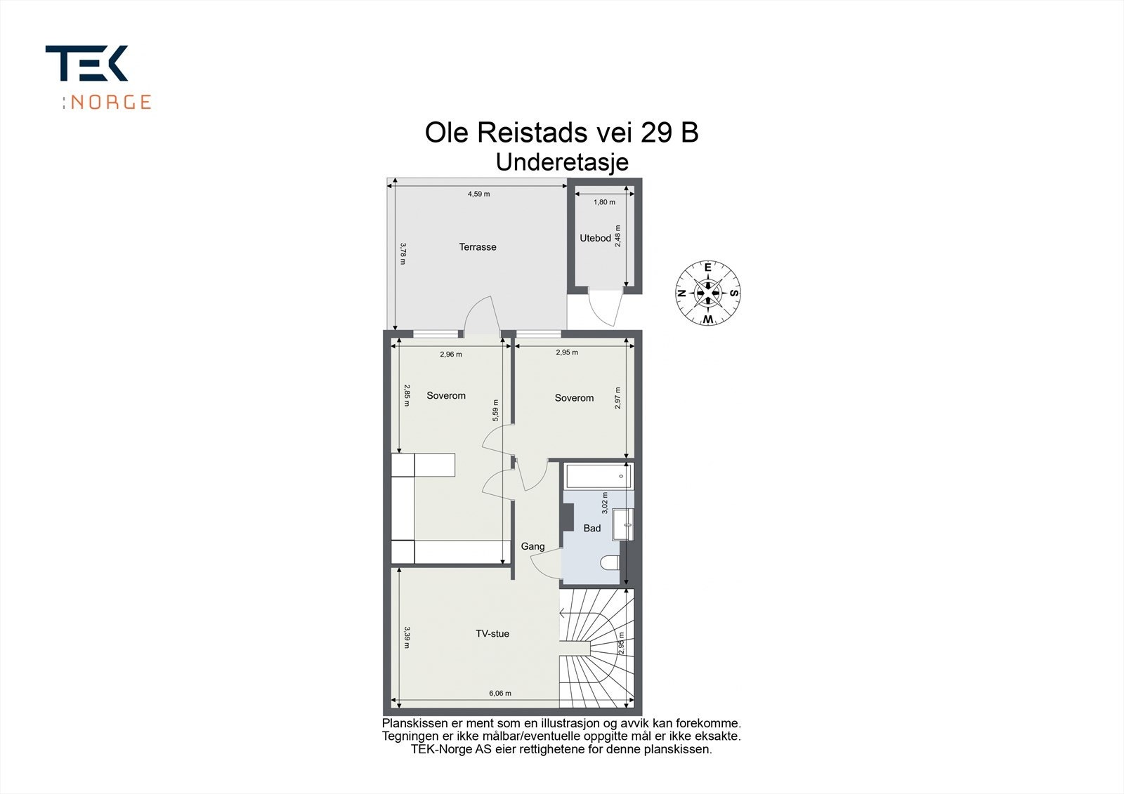 Plantegning underetasje. Galleribilde