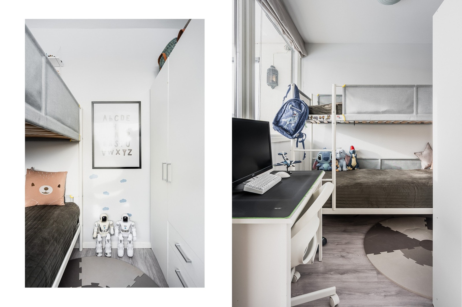 Det andre soverommet fungerer godt som barnerom, gjesterom eller kontor, et fleksibelt ekstra rom med god bruksverdi. Galleribilde