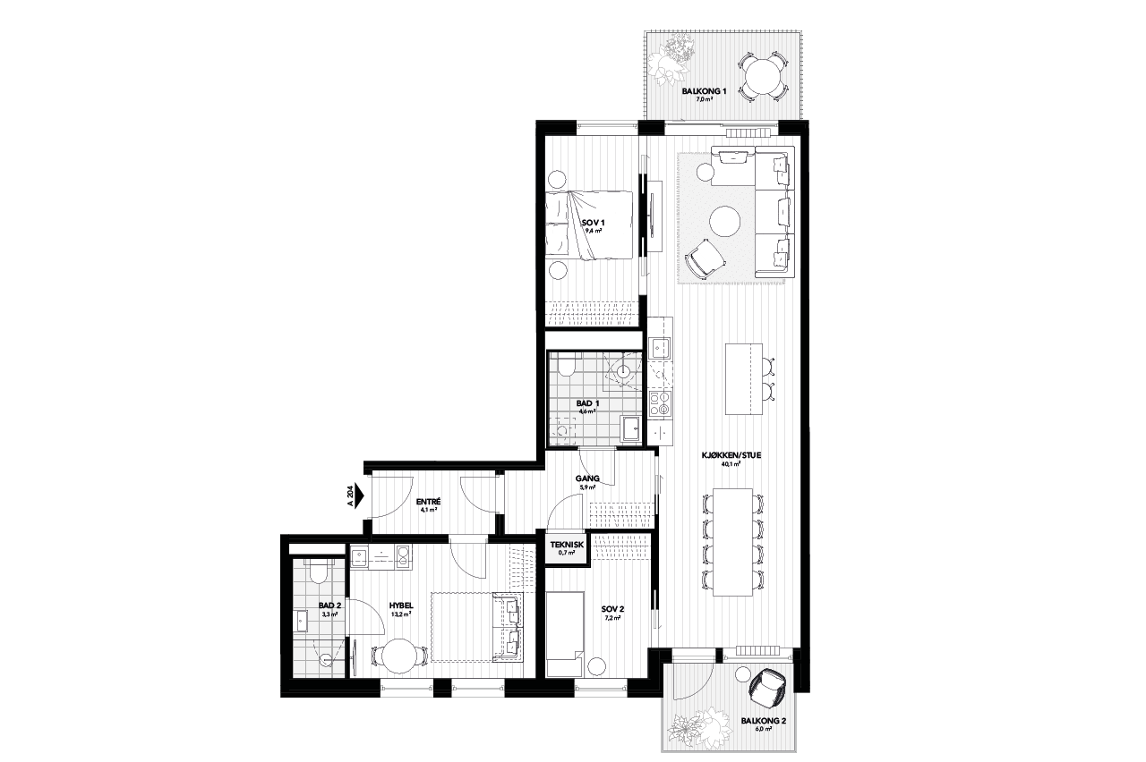 Velkommen til Vollebekk Stasjons A204! Galleribilde