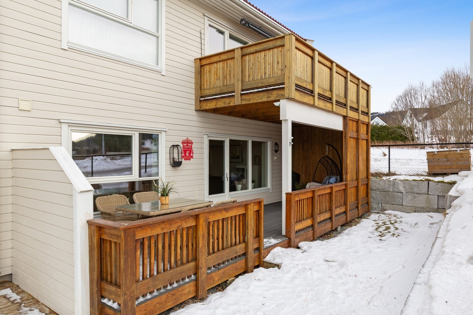 Terrassen er overbygd med sør-/vest beliggenhet. Galleribilde