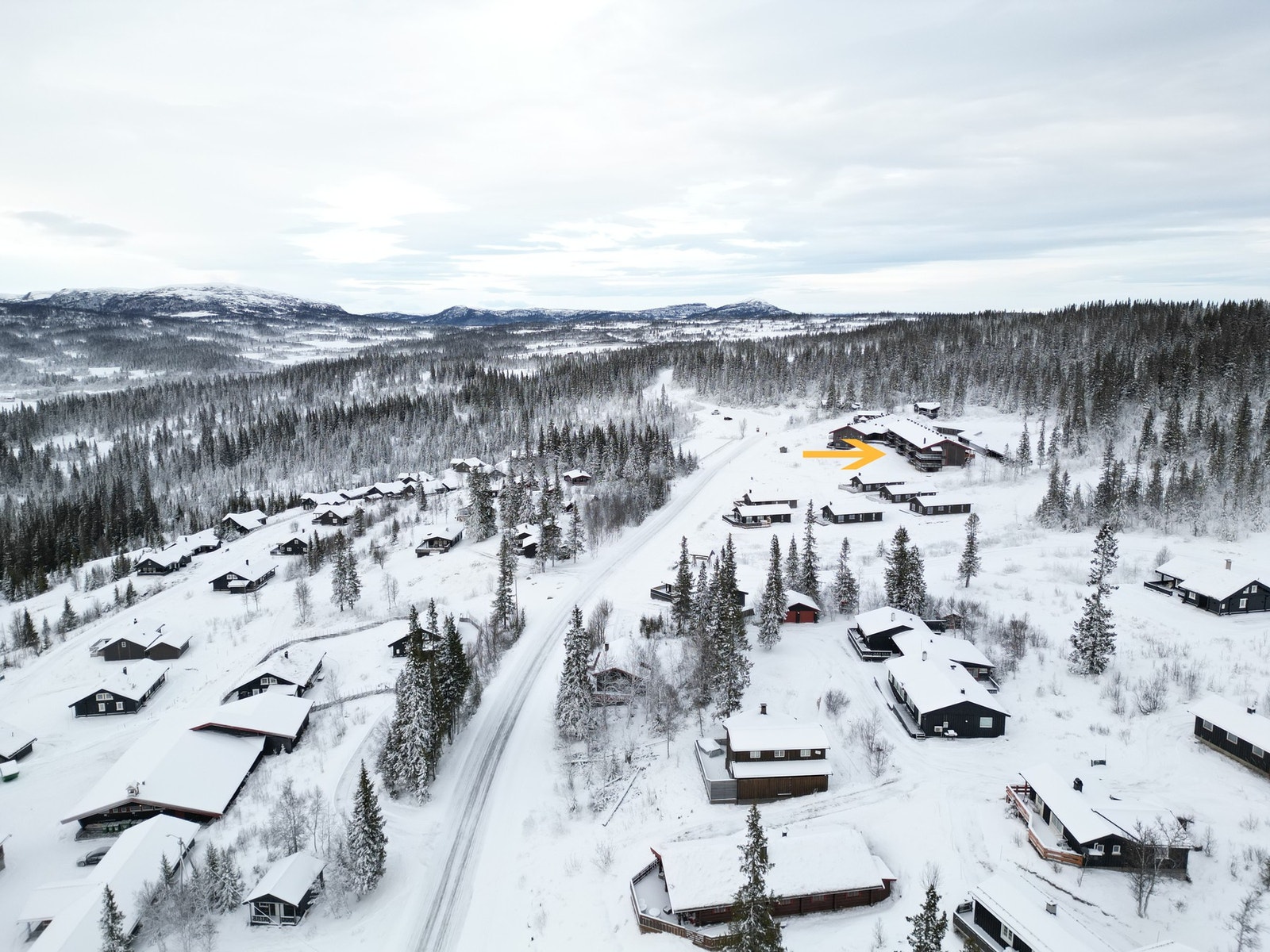 32 mil med skiløyper starter ved parkeringsplassen nedenfor leiligheten. Galleribilde