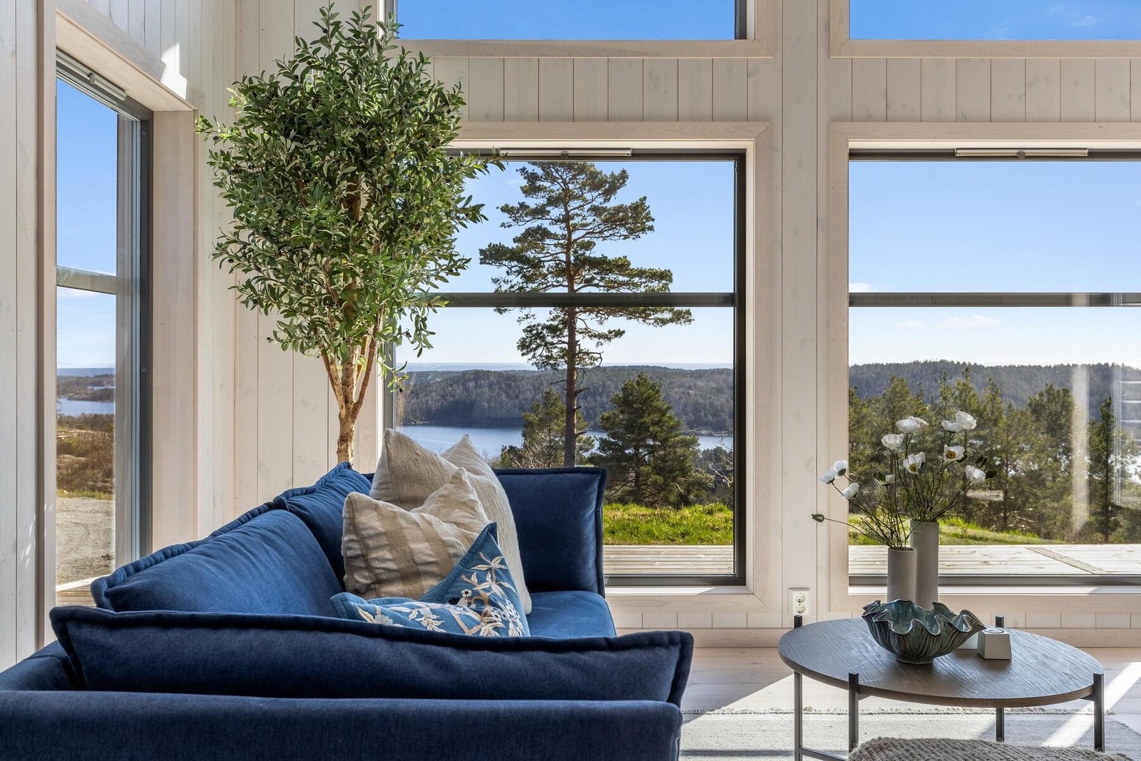 Foto fra stue i en tilsvarende hytte, Polar 110 i et annet hyttefelt. Galleribilde