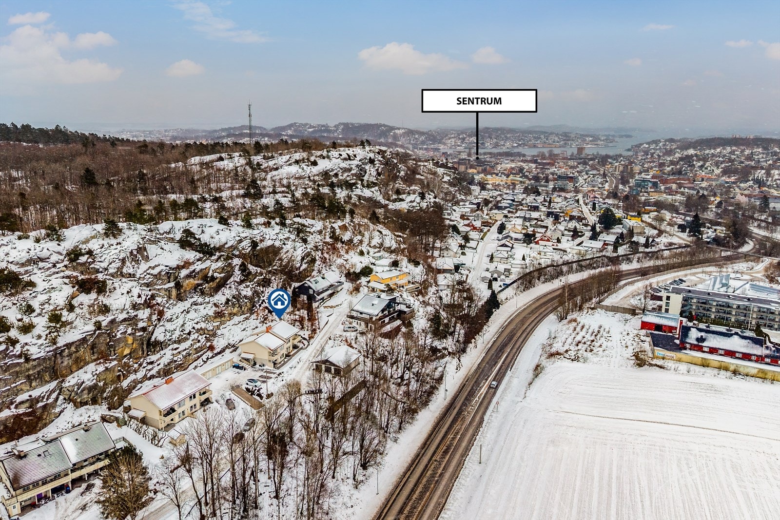 Kort vei ned til sentrum Galleribilde