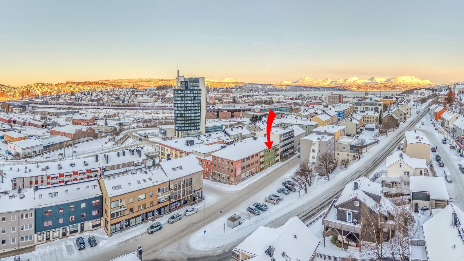 Eiendommen har en sentral beliggenhet Galleribilde