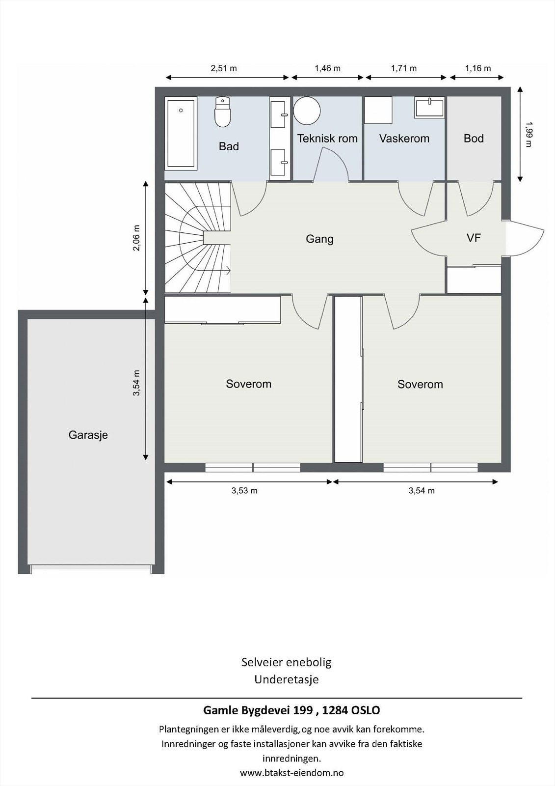 Plantegning underetasje. Galleribilde