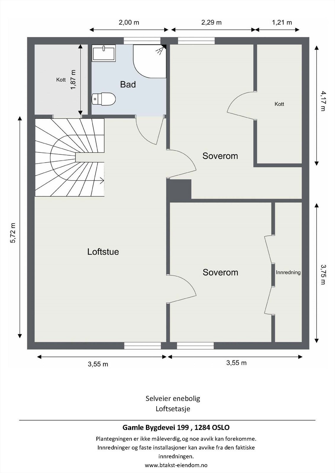 Plantegning loftetasje. Galleribilde