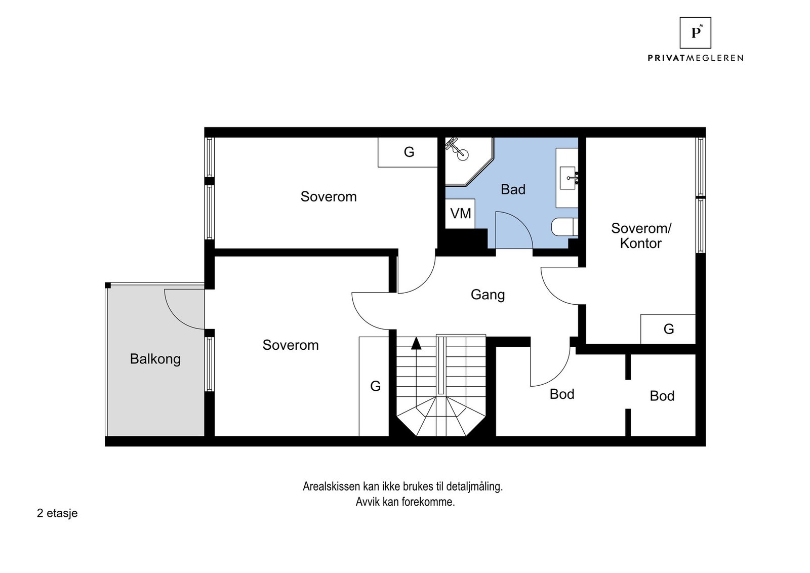 Plantegning 2. etasje Galleribilde