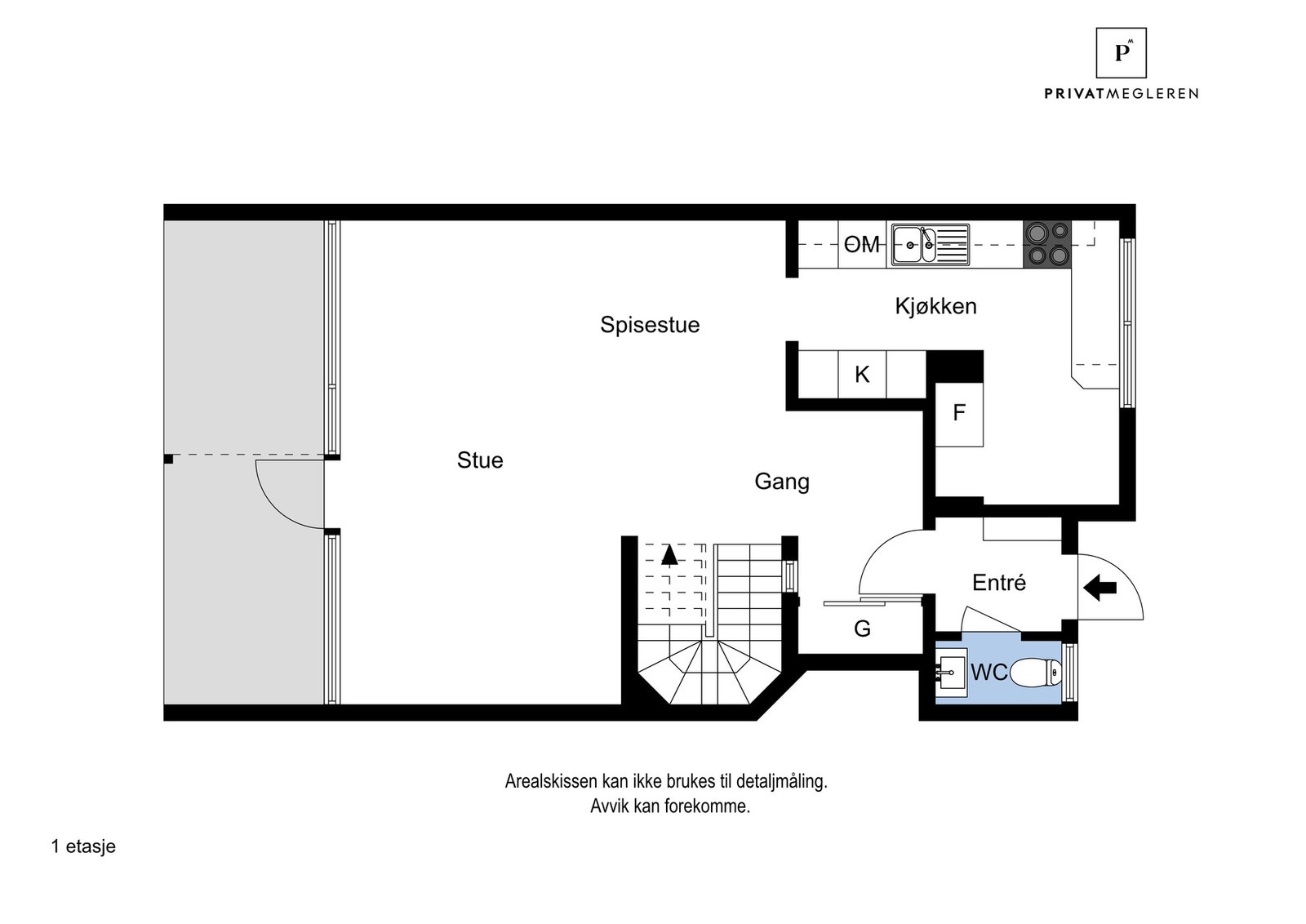 Plantegning 1. etasje Galleribilde