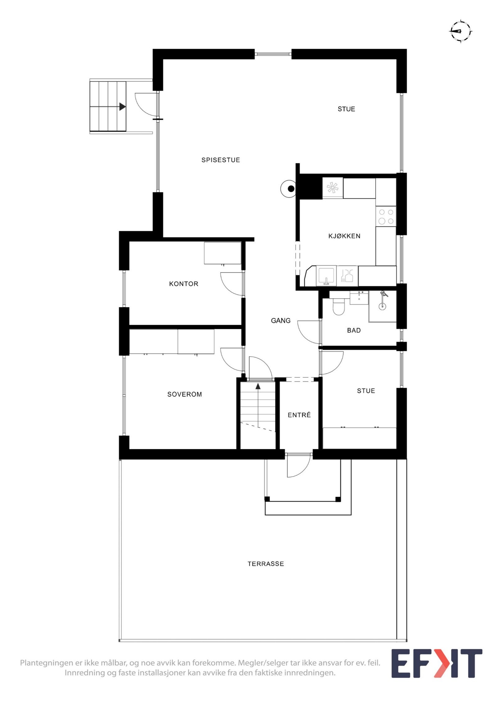 Plantegning 1. etasje. Galleribilde
