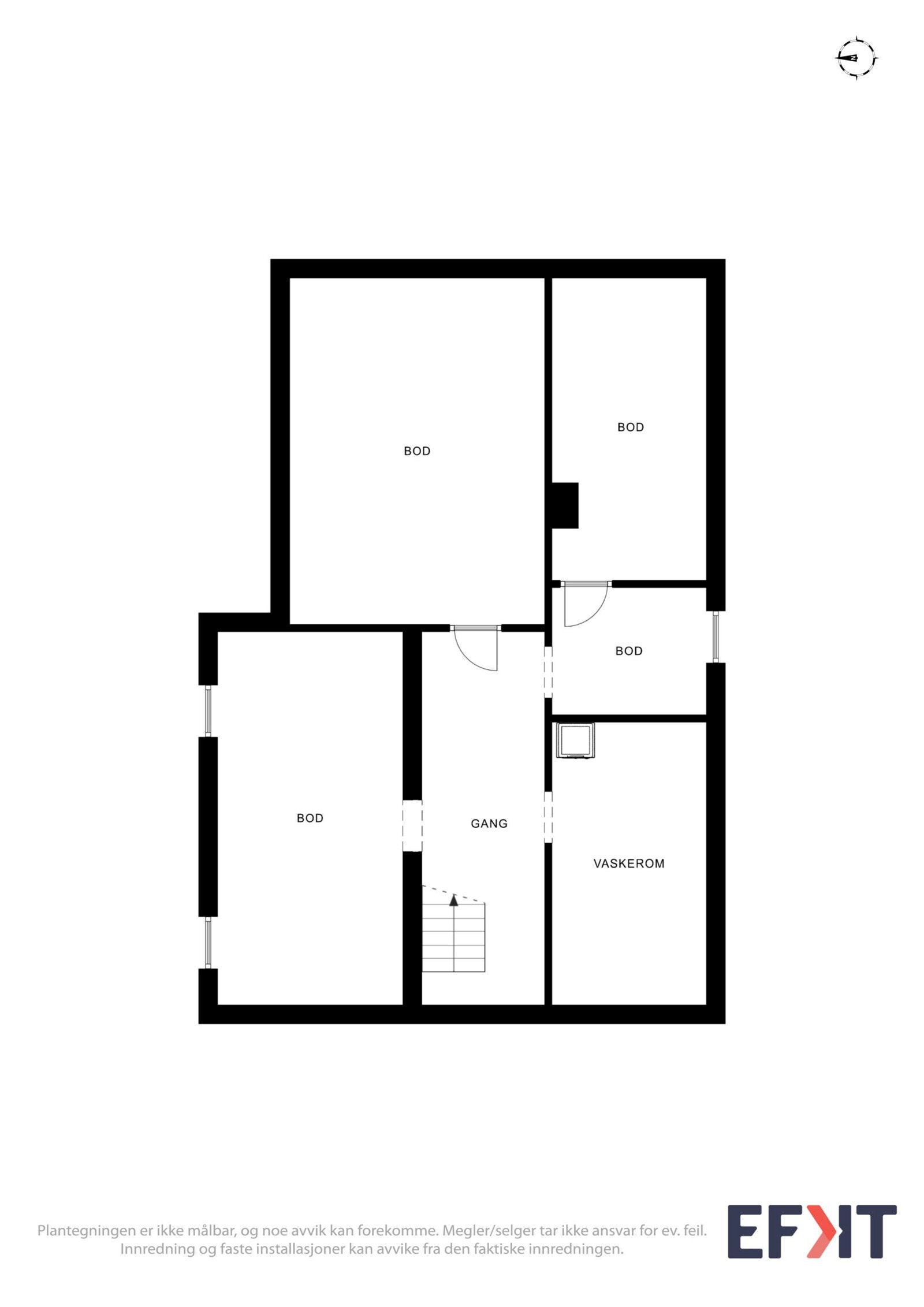 Plantegning kjeller. Galleribilde