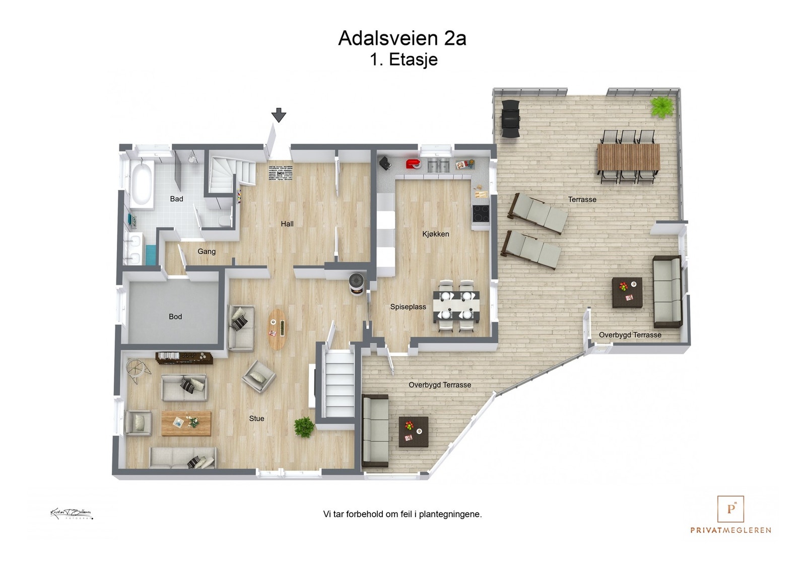 Plantegning hovedetasjen Galleribilde