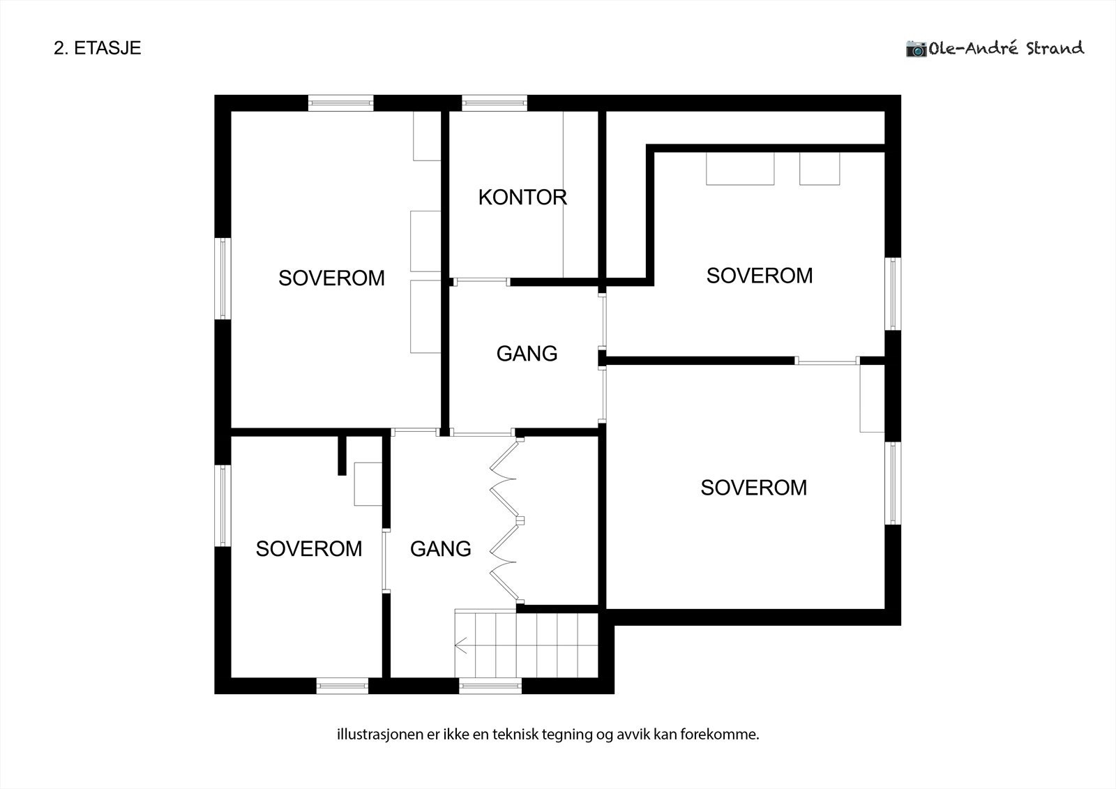 Plantegning 2.etg. Galleribilde