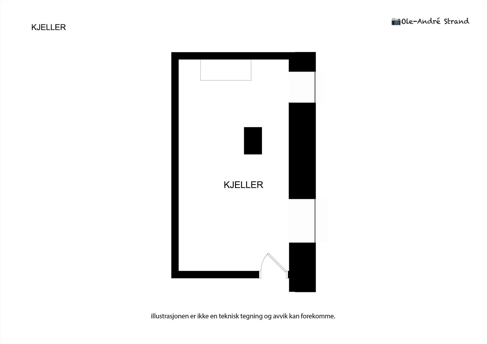 Plantegning kjeller. Galleribilde