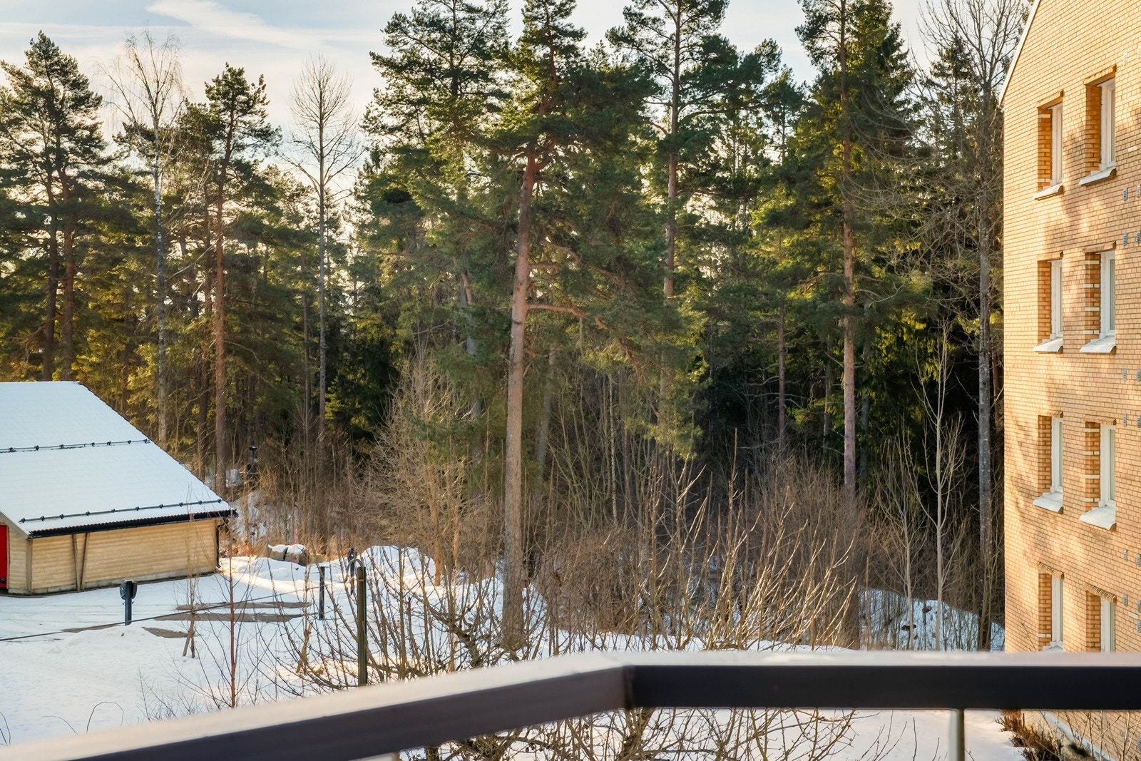 Grønt og frodig utsyn fra balkongen Galleribilde