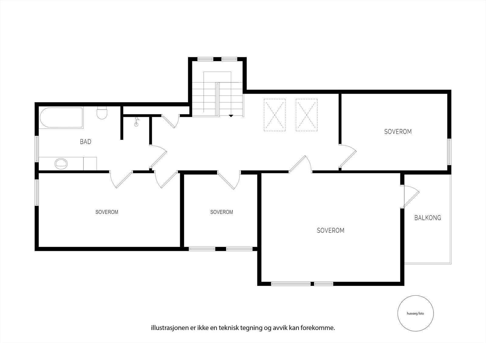 Plantegning loft. Galleribilde