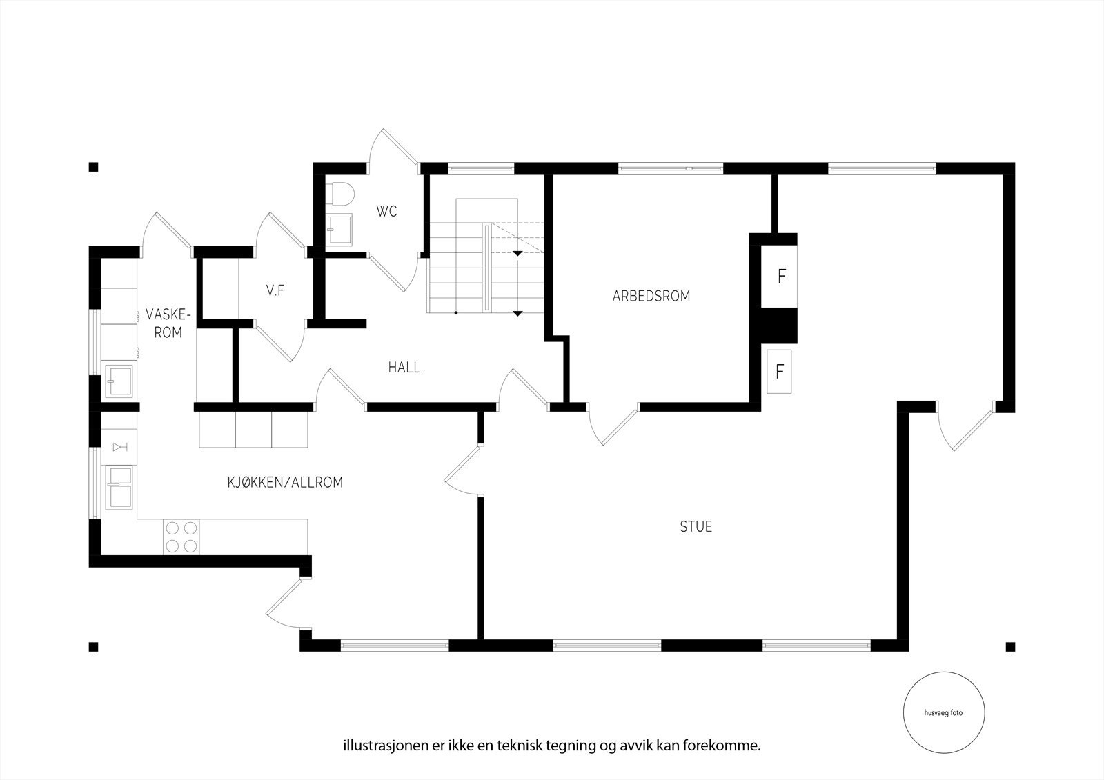 Plantegning 1. etasje. Galleribilde