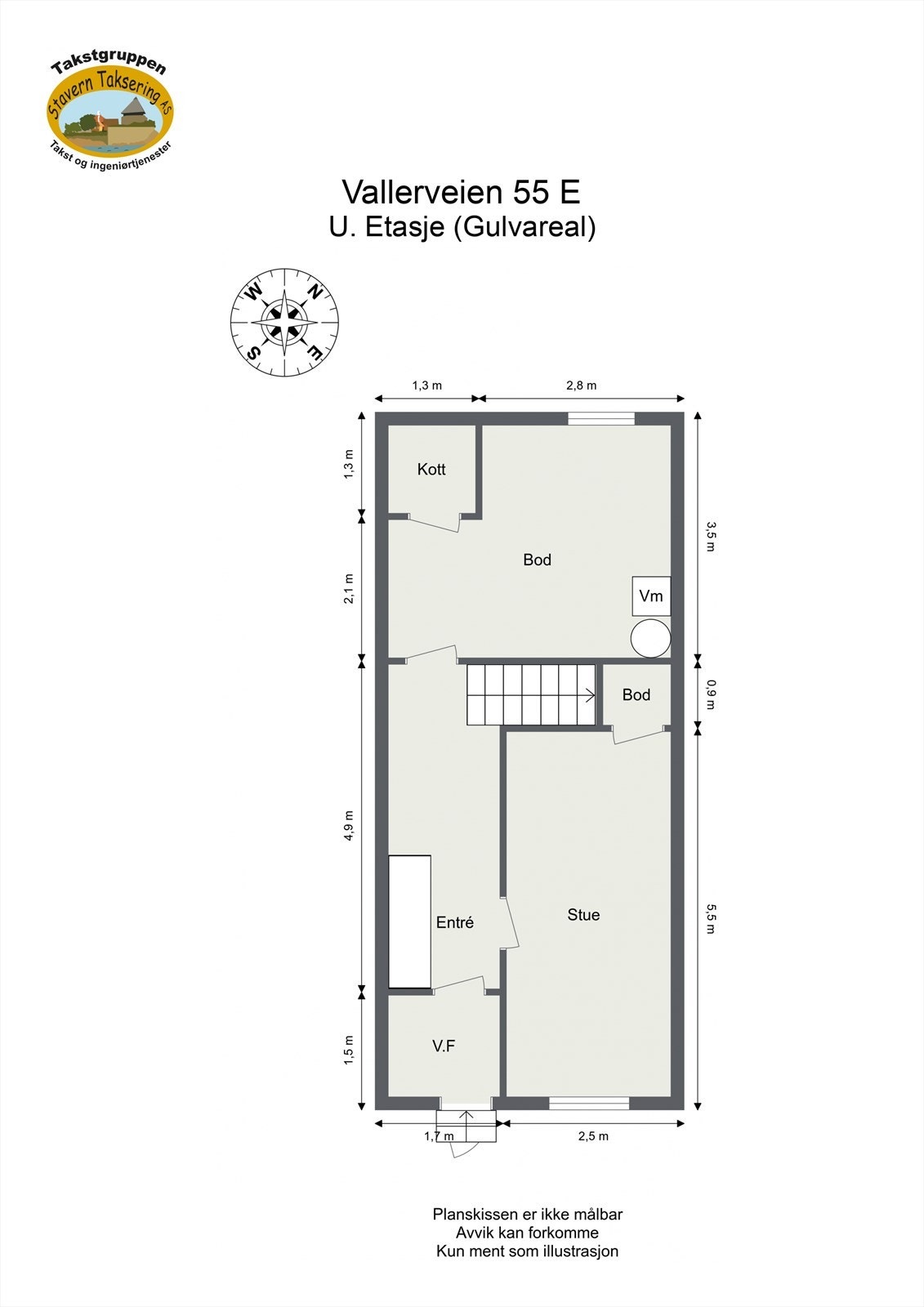 Plantegning underetasje. Galleribilde