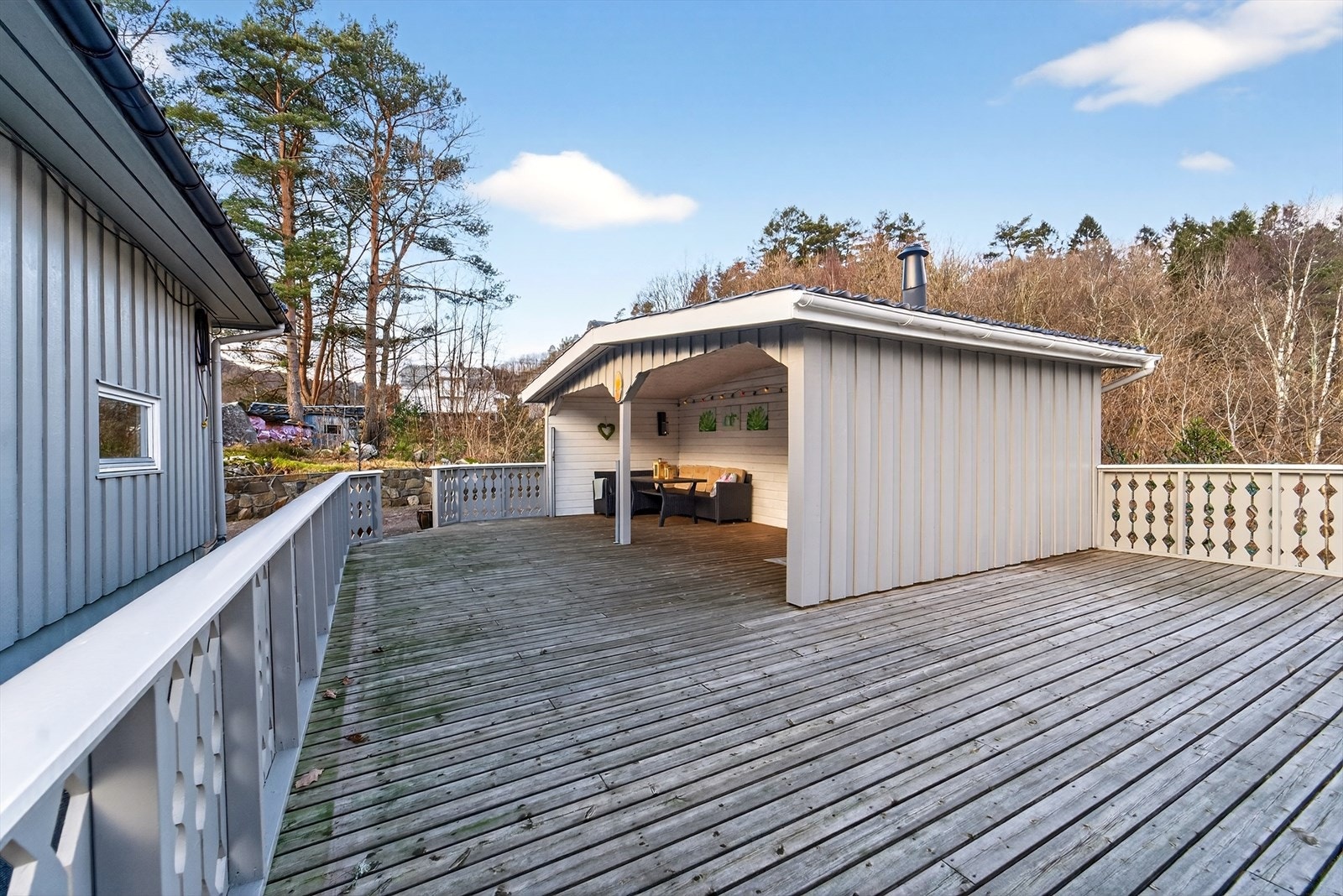 Herlig overbygd terrasse! Galleribilde