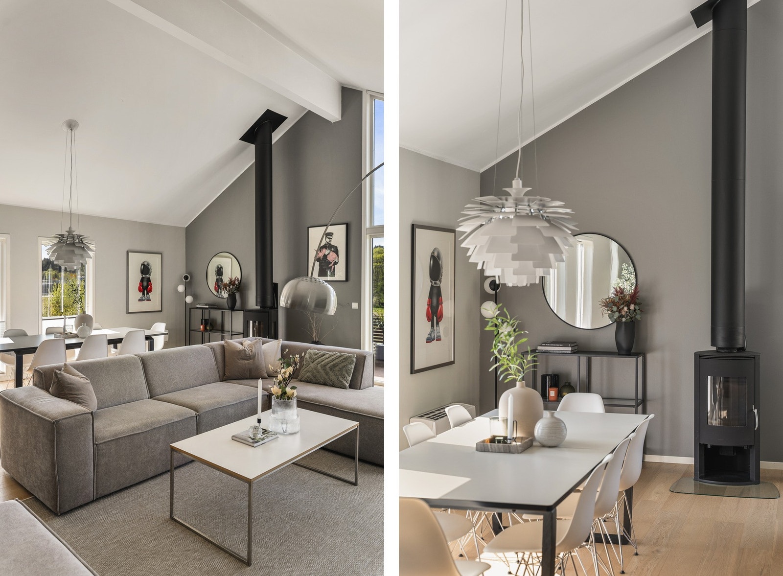 Den moderne peisovnen gir både varme og kos på kjølige dager. Galleribilde