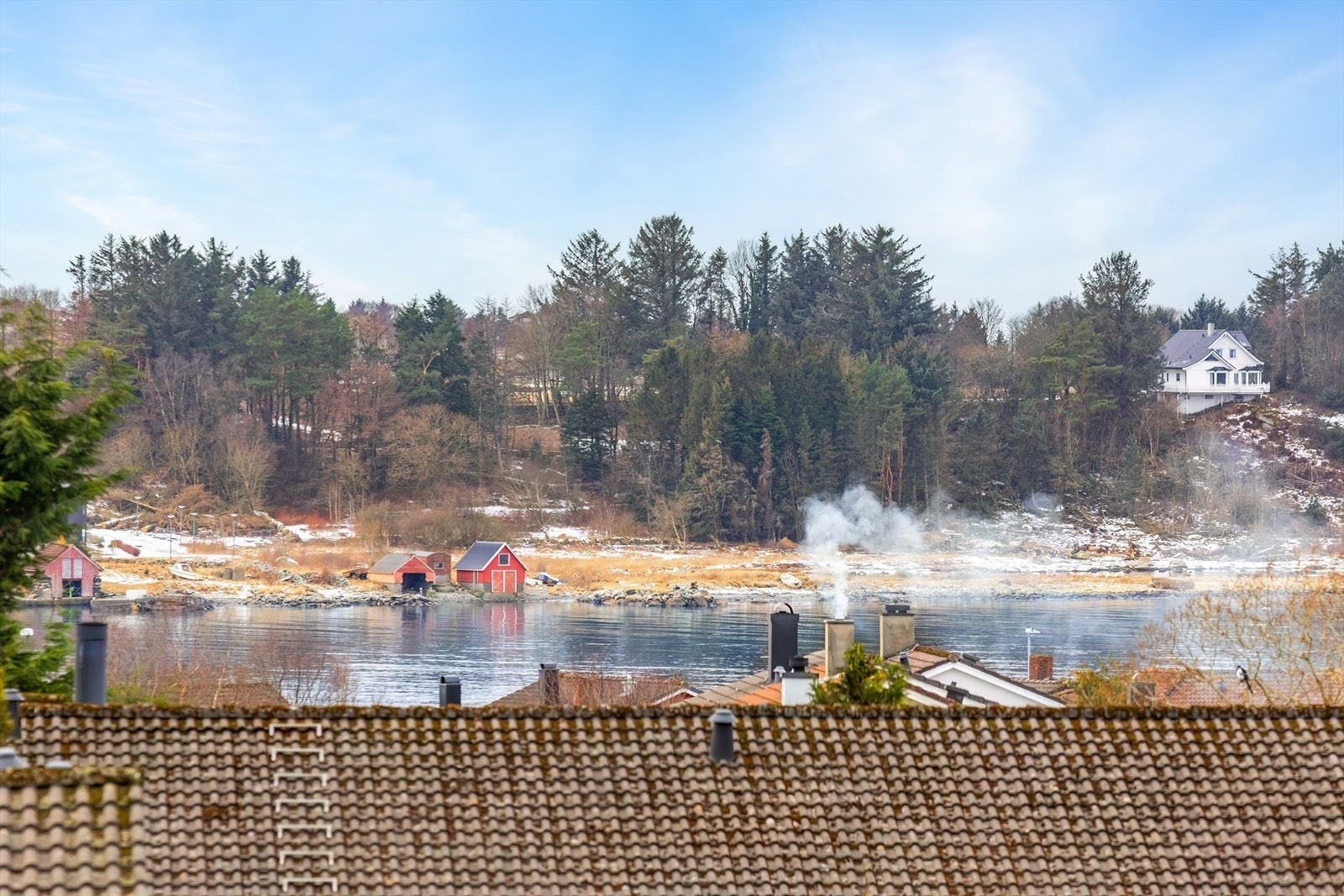 Flott utsikt fra terrassen Galleribilde