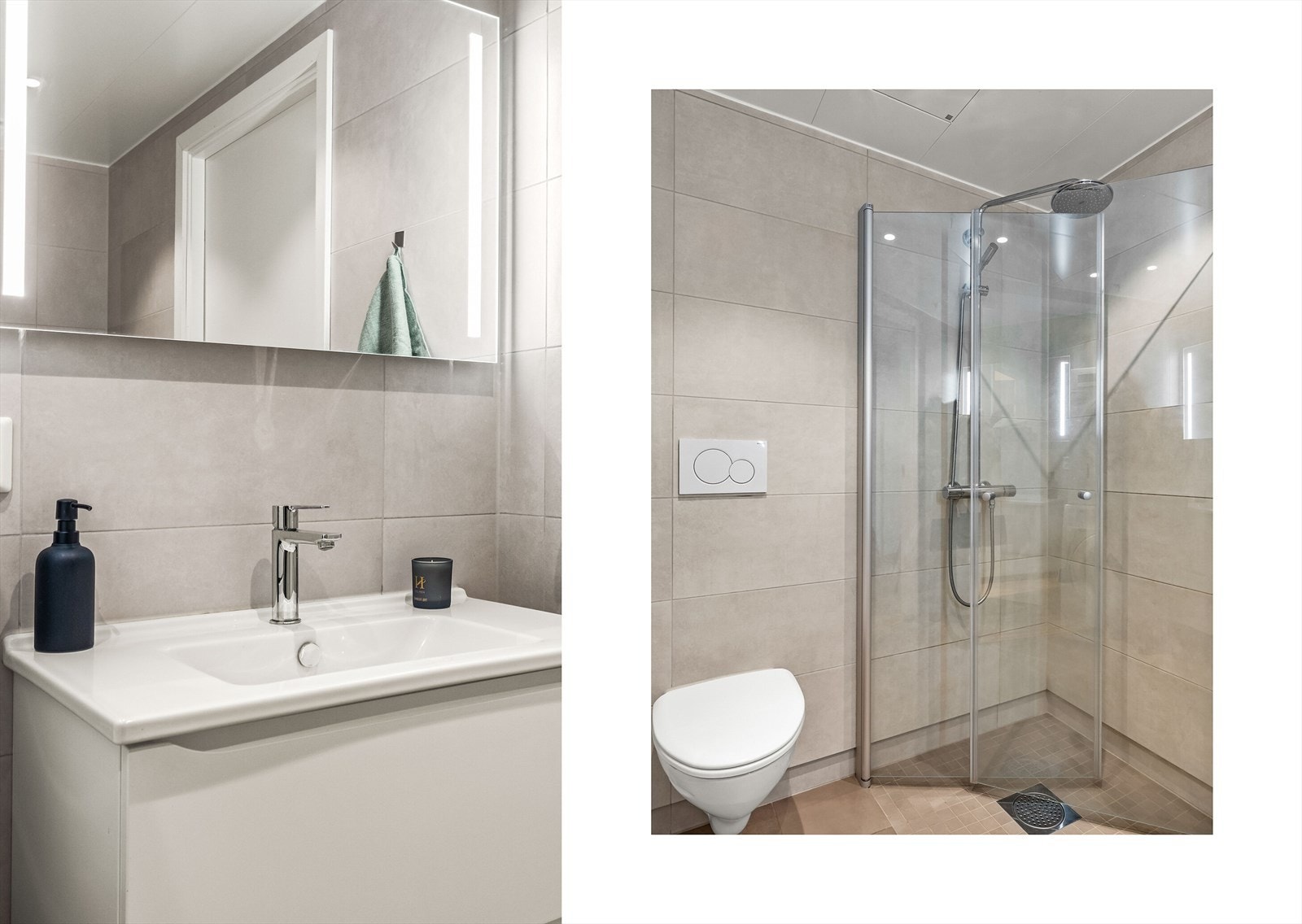 Badet er tilknyttet balansert ventilasjon. Galleribilde