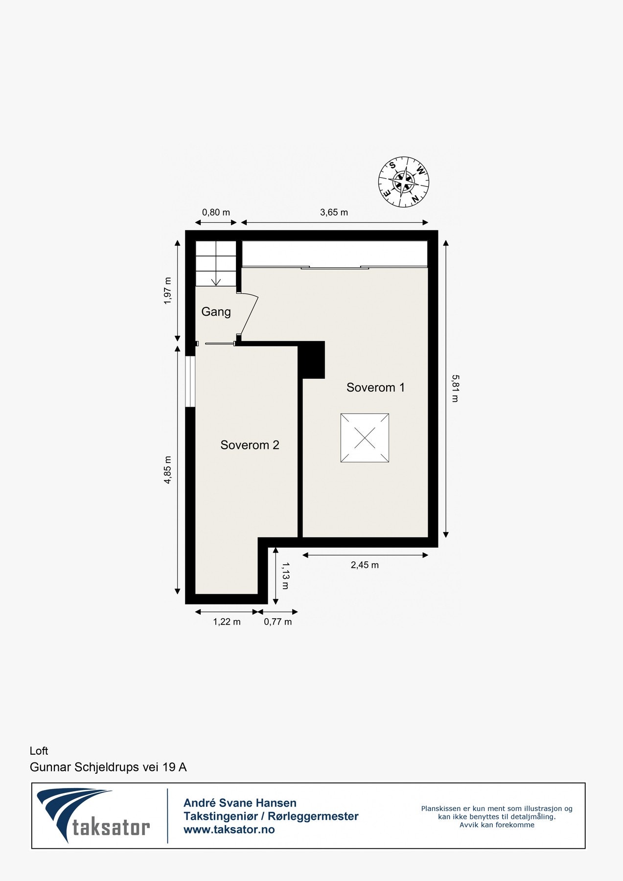 2. ETASJE: To romslige soverom. Galleribilde