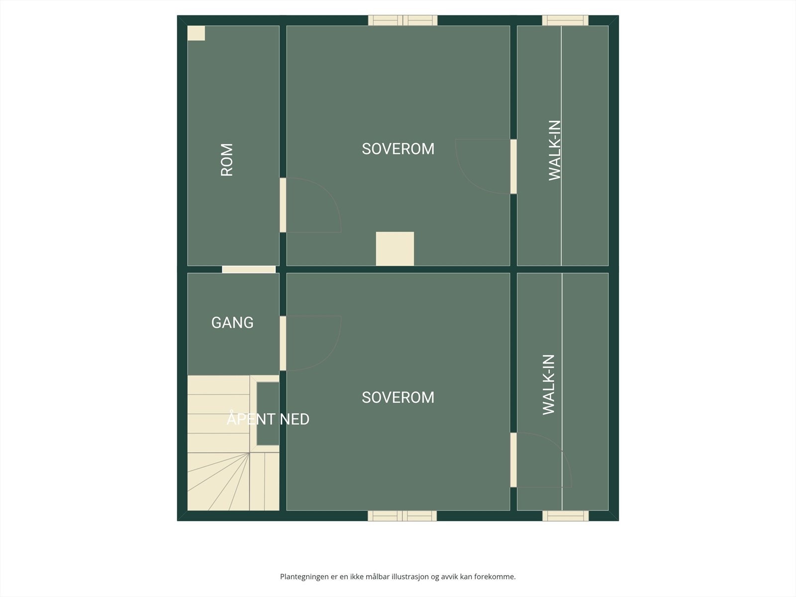 Plantegning - Loftetasje. Galleribilde