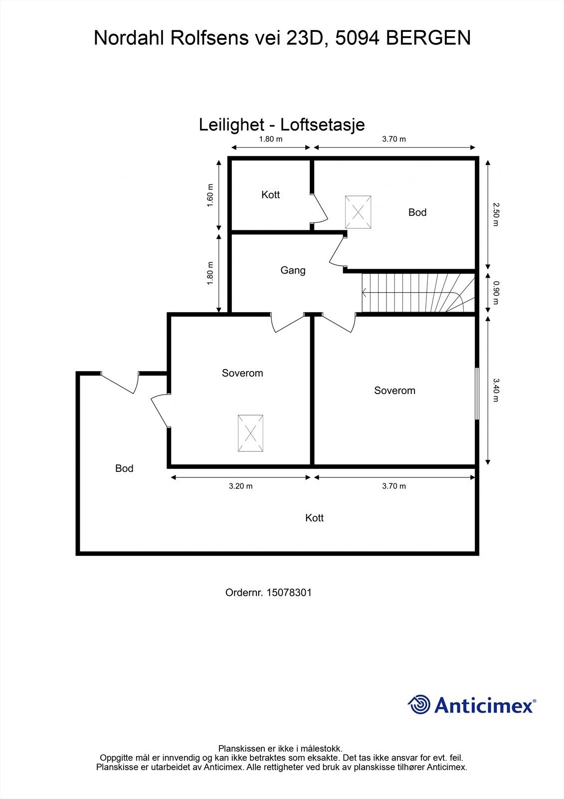 - Plantegning (Loftsetasje) - Galleribilde